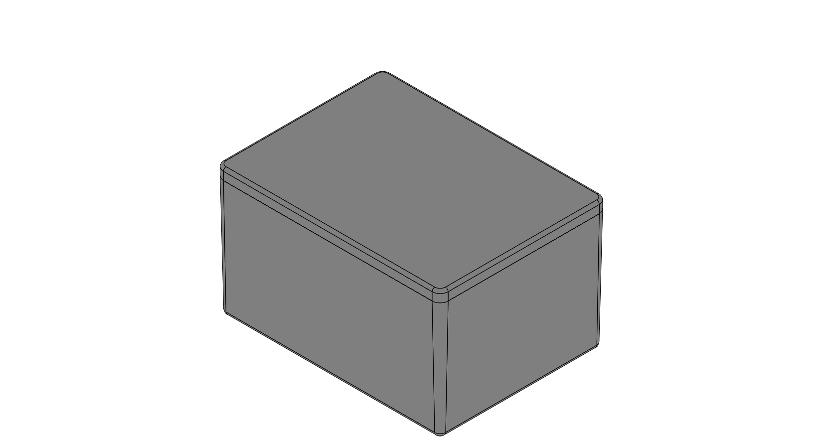 TPC554 deep box with flat lid