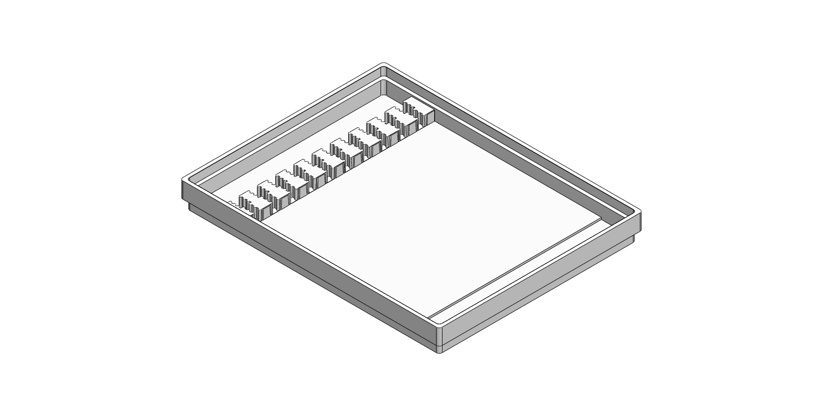 Open Fiber Tray-10 connector pockets