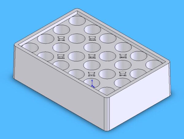 1.0" OD vial tray