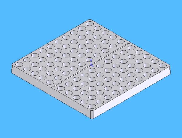 .875" OD vial tray